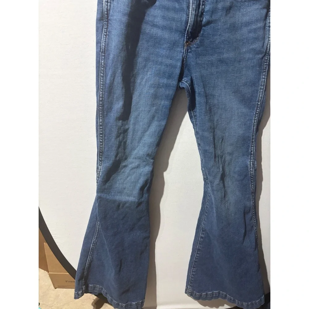 Wrangler Women Blue Denim Flare Bell Bottom Jeans‎ 28 x 34